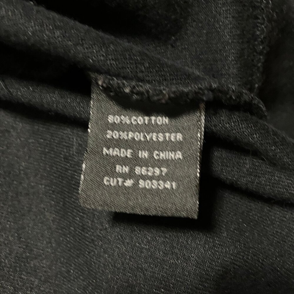 BCBG Maxazria Black Velour Hoodie With Green Butterflies, Size Large, Full Zip - Picture 11 of 13
